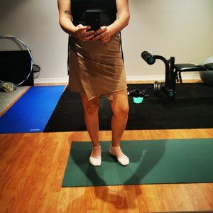 Handmade in Italy, stretchy short wrap cotton skirt